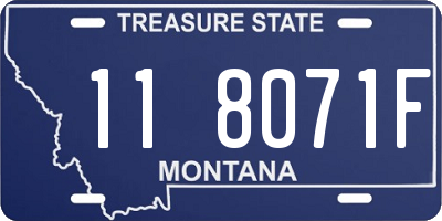 MT license plate 118071F