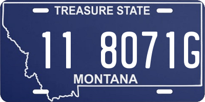 MT license plate 118071G