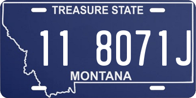 MT license plate 118071J