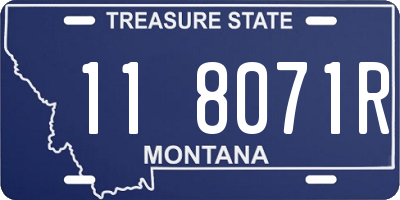 MT license plate 118071R