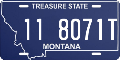 MT license plate 118071T