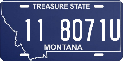 MT license plate 118071U