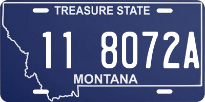 MT license plate 118072A