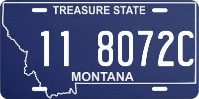 MT license plate 118072C