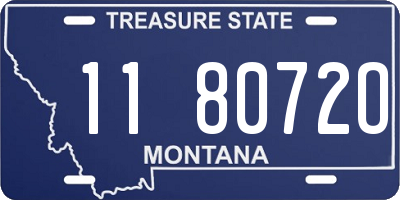 MT license plate 118072O