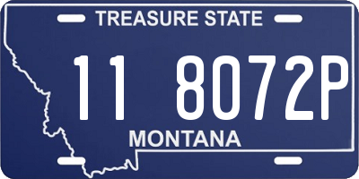 MT license plate 118072P