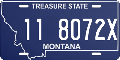 MT license plate 118072X