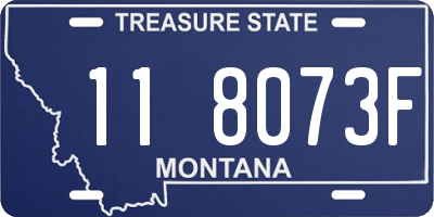 MT license plate 118073F