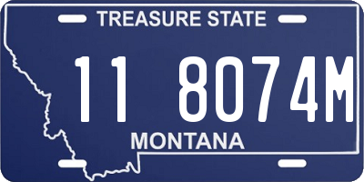 MT license plate 118074M