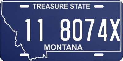 MT license plate 118074X