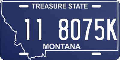 MT license plate 118075K