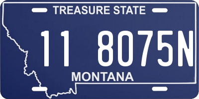MT license plate 118075N