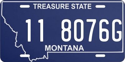 MT license plate 118076G