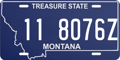 MT license plate 118076Z