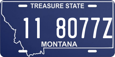 MT license plate 118077Z