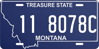 MT license plate 118078C