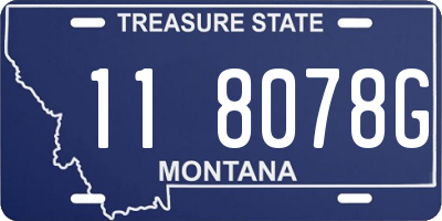 MT license plate 118078G