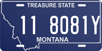 MT license plate 118081Y
