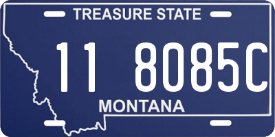 MT license plate 118085C