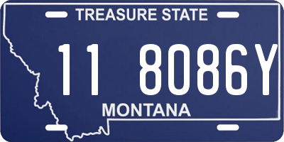 MT license plate 118086Y