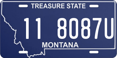 MT license plate 118087U