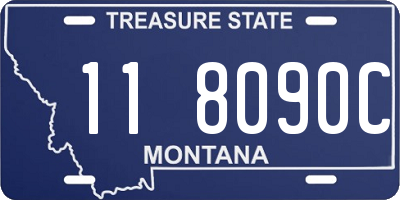 MT license plate 118090C