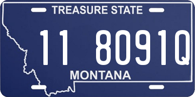 MT license plate 118091Q