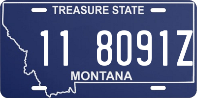 MT license plate 118091Z