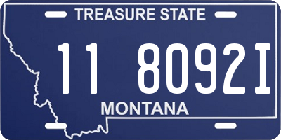 MT license plate 118092I