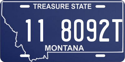 MT license plate 118092T