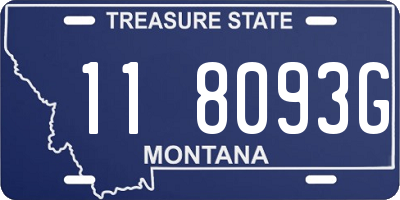 MT license plate 118093G
