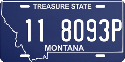 MT license plate 118093P