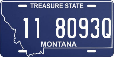 MT license plate 118093Q