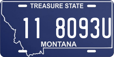 MT license plate 118093U
