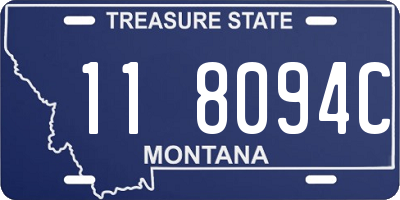 MT license plate 118094C