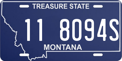 MT license plate 118094S