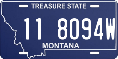 MT license plate 118094W