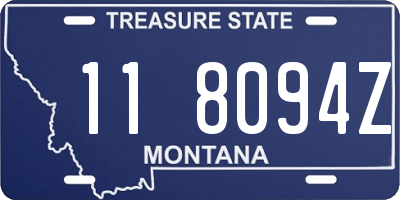 MT license plate 118094Z