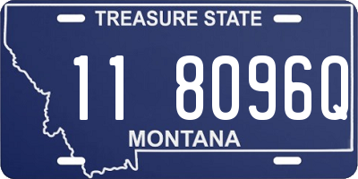MT license plate 118096Q