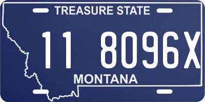MT license plate 118096X