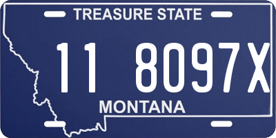 MT license plate 118097X