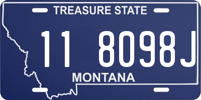 MT license plate 118098J