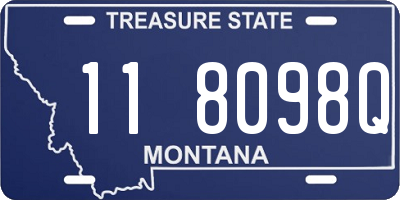 MT license plate 118098Q