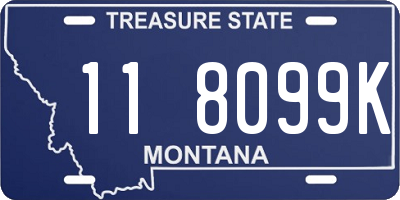 MT license plate 118099K