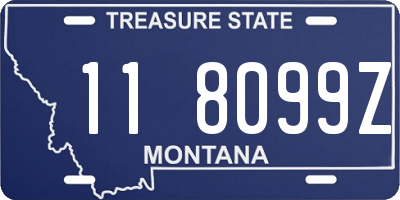 MT license plate 118099Z