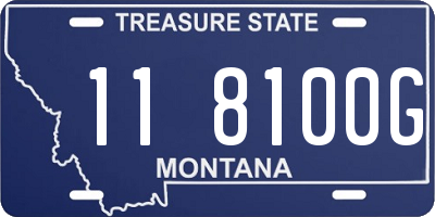 MT license plate 118100G