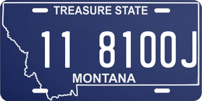 MT license plate 118100J