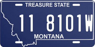 MT license plate 118101W