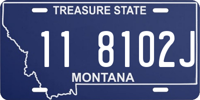 MT license plate 118102J