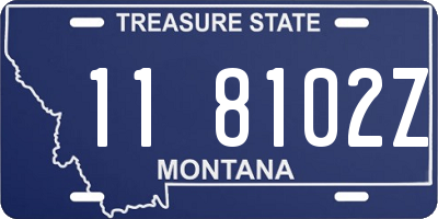 MT license plate 118102Z